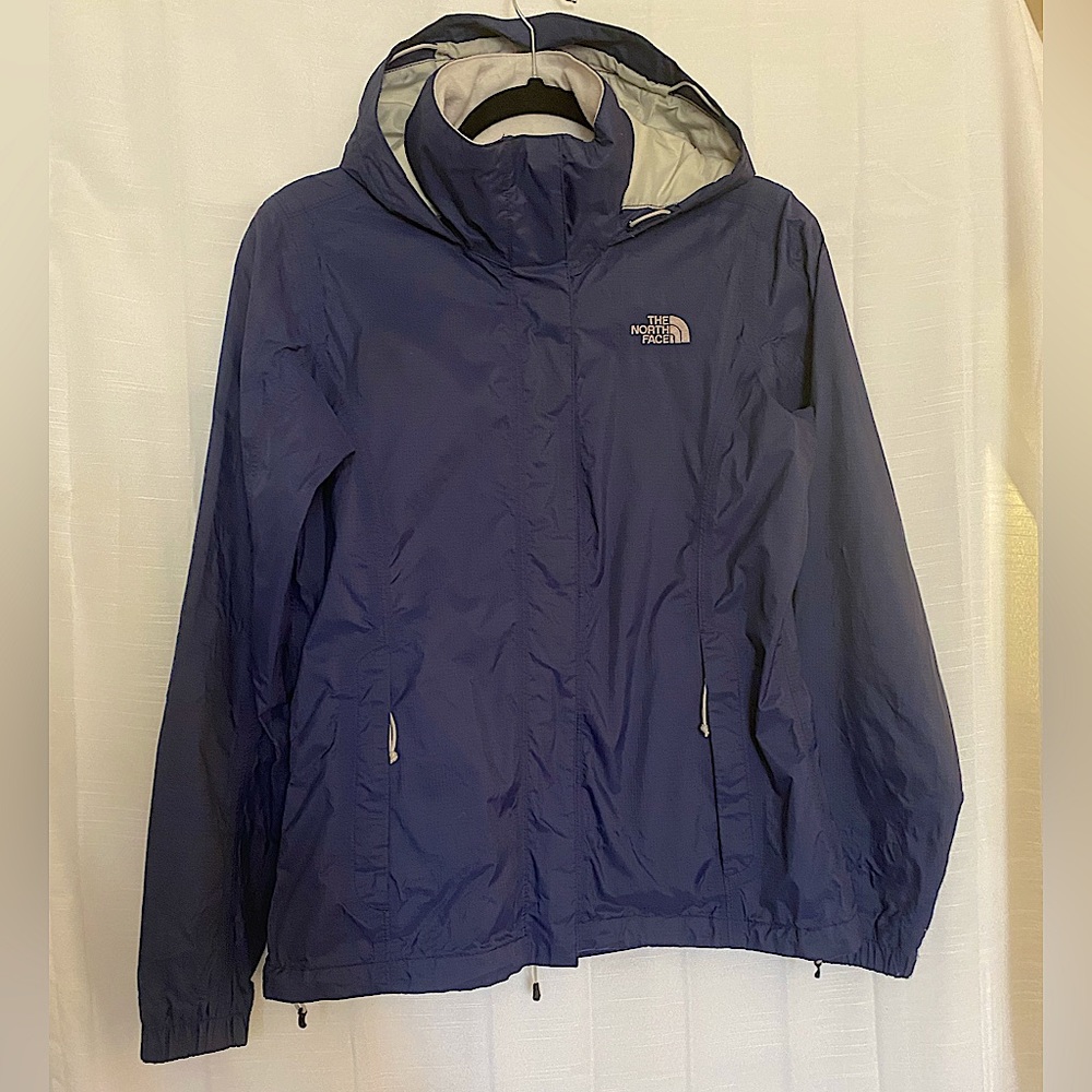 Womens North Face Blue Raincoat